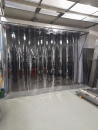 PVC Industrievorhang vormontiert Breite 4,00 m transparent 300 x 3 mm