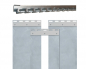Preview: PVC Industrievorhang vormontiert Breite 1,00 m transparent, 200 x 2 mm